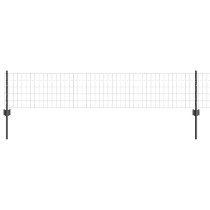 Recinzione con Posto Grigio 0,4 x 25 m Acciaio e PVC