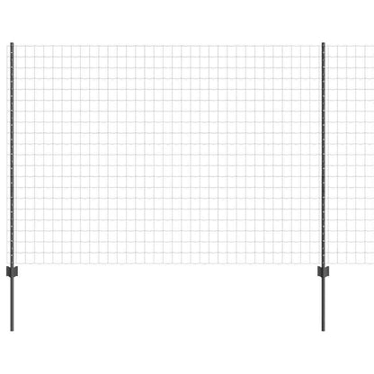 Recinzione con Posto Grigio 1,6 x 10 m Acciaio e PVC