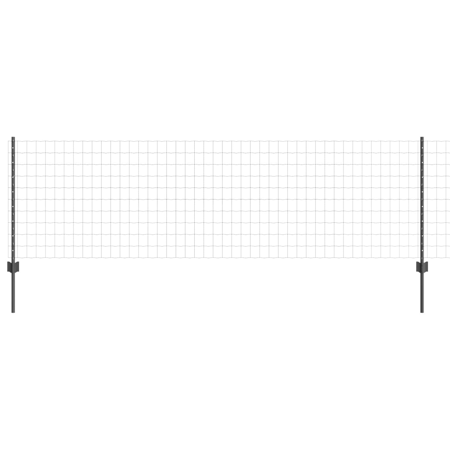 Recinzione con Posto Grigio 0,8 x 25 m Acciaio