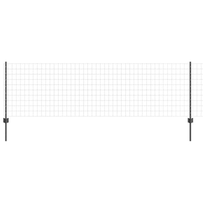 Recinzione con Posto Grigio 0,8 x 25 m Acciaio