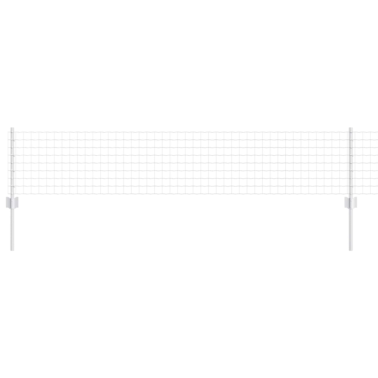 Recinzione con Posto Argento 0,4 x 10 m Acciaio