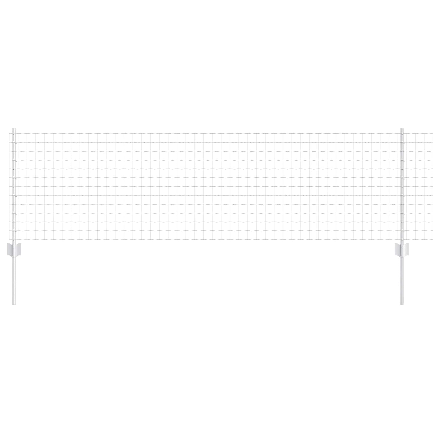 Recinzione con Posto Argento 0,6 x 10 m Acciaio