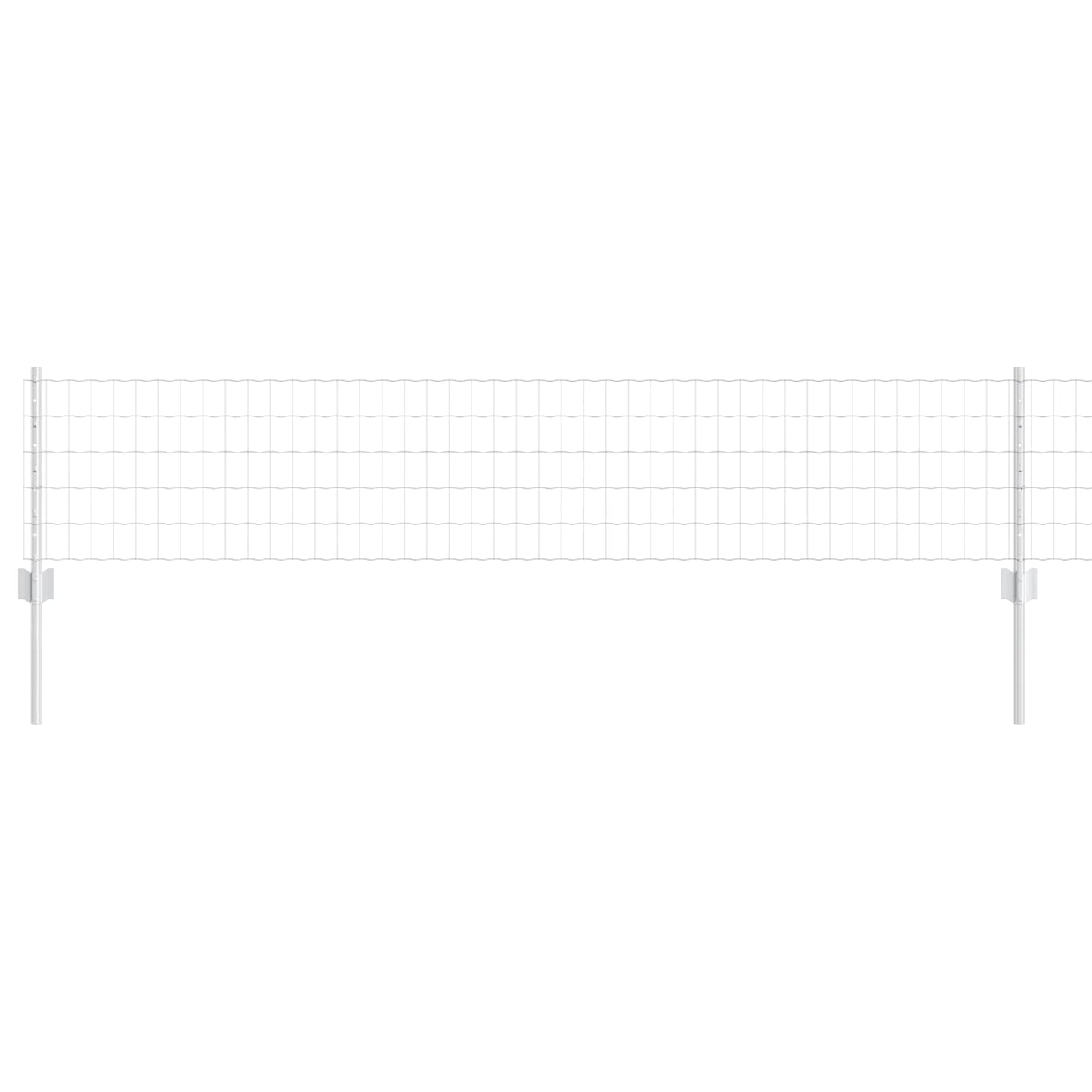 Recinzione con Posto Argento 0,4 x 10 m Acciaio