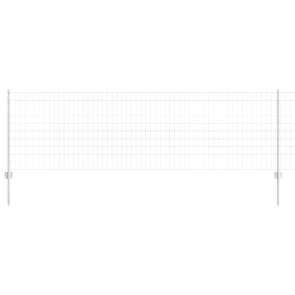 Recinzione con Posto Argento 0,8 x 10 m Acciaio
