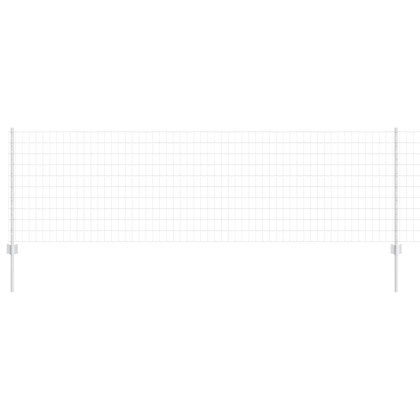 Recinzione con Posto Argento 0,8 x 10 m Acciaio