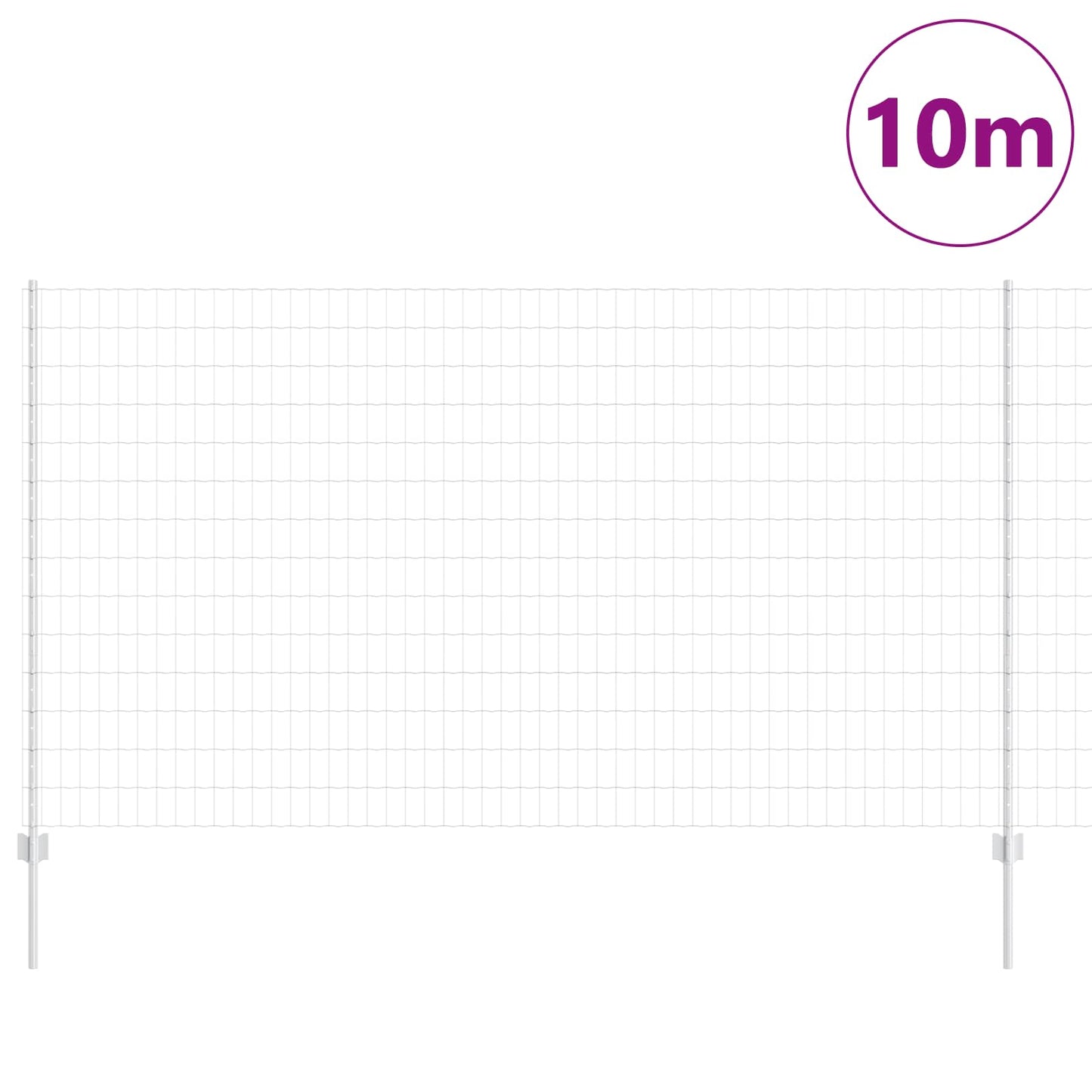 Recinzione con Posto Argento 1,4 x 10 m Acciaio