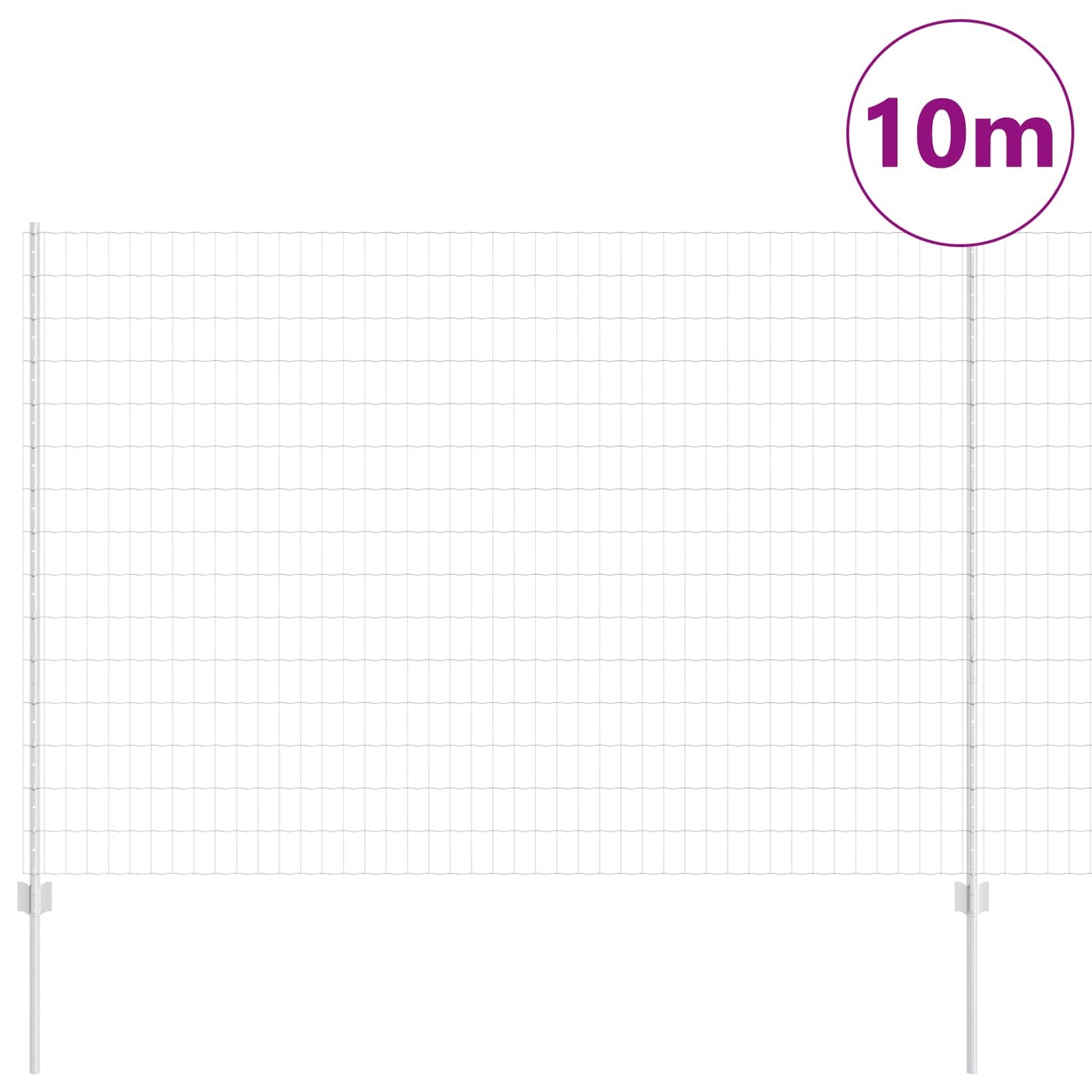 Recinzione con Posto Argento 1,5 x 10 m Acciaio