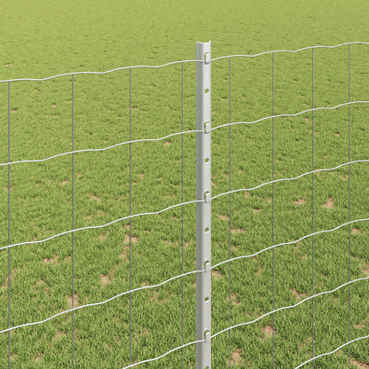 Recinzione con Posto Argento 1,6 x 10 m Acciaio