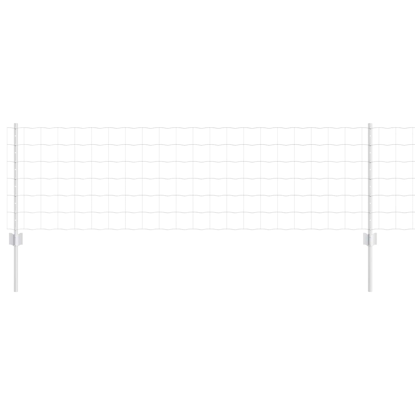 Recinzione con Posto Argento 0,6 x 10 m Acciaio