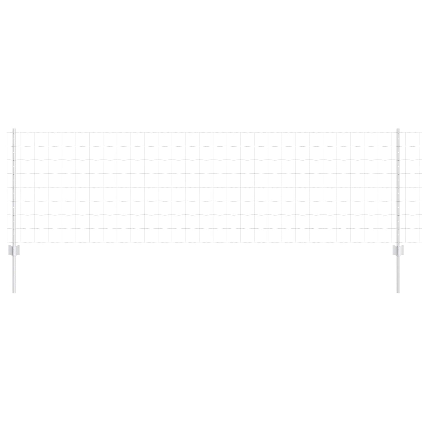 Recinzione con Posto Argento 0,8 x 10 m Acciaio
