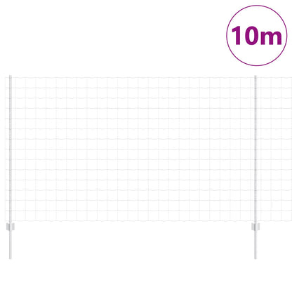 Recinzione con Posto Argento 1,4 x 10 m Acciaio