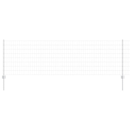 Recinzione con Posto Argento 0,8 x 25 m Acciaio