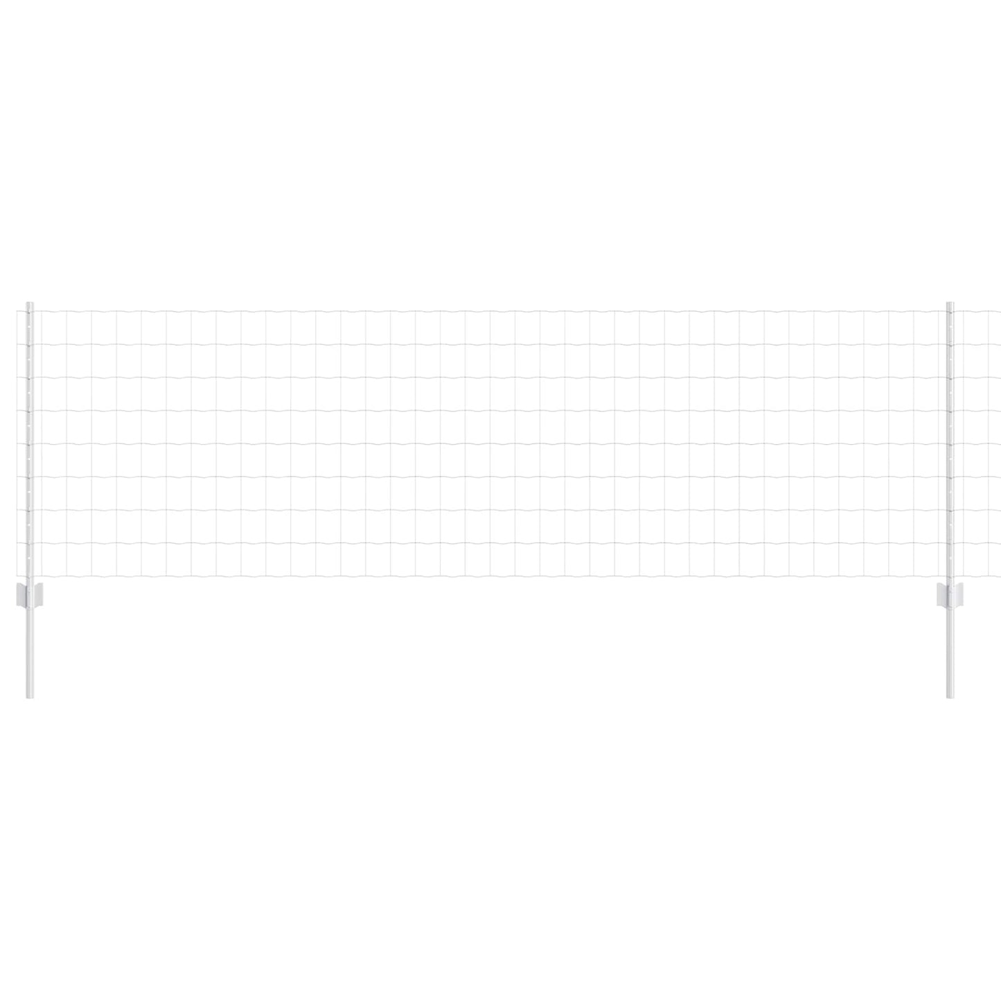 Recinzione con Posto Argento 0,8 x 25 m Acciaio