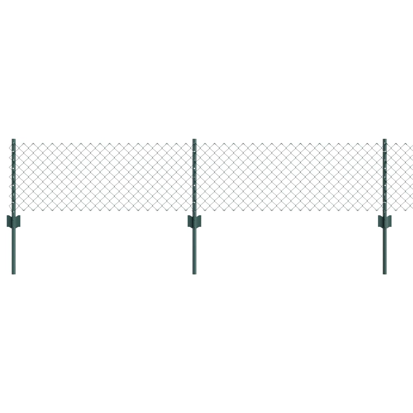Recinzione con Posto Verde 0,4 x 10 m Acciaio e PVC