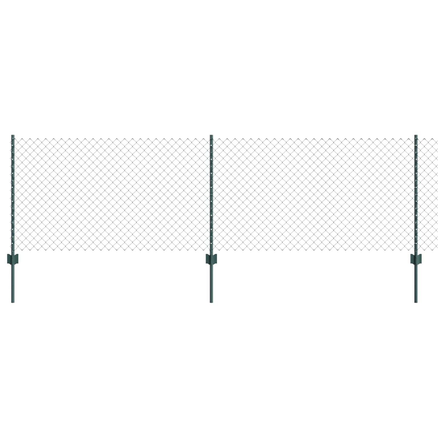 Recinzione con Posto Verde 0,8 x 10 m Acciaio e PVC