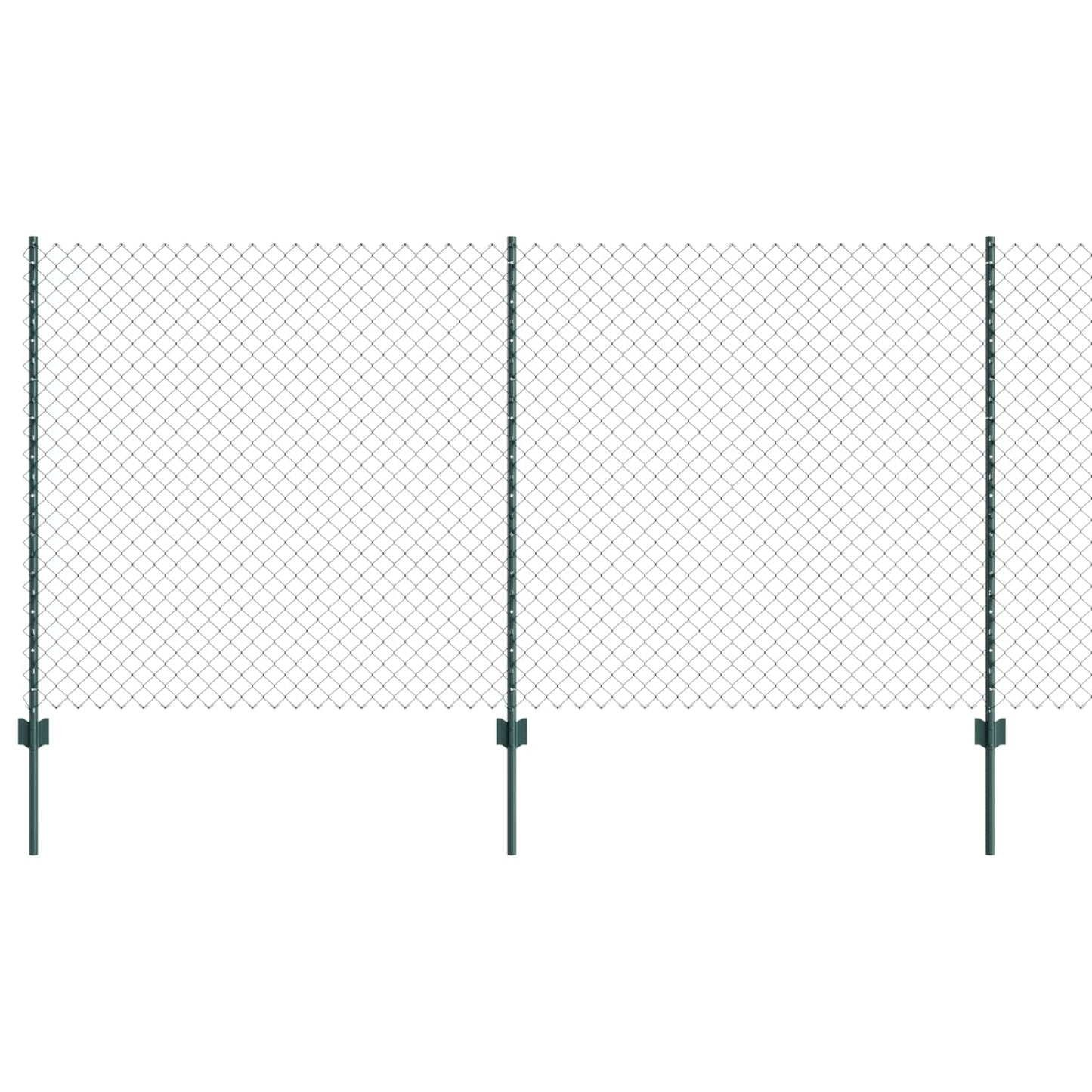 Recinzione con Posto Verde 1,2 x 10 m Acciaio e PVC
