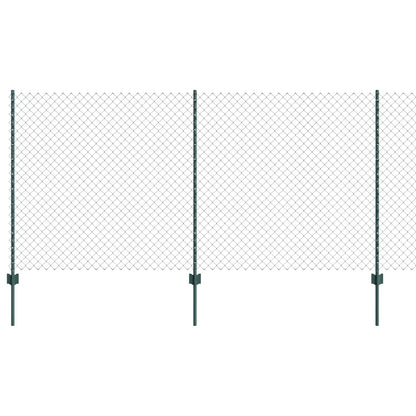 Recinzione con Posto Verde 1,2 x 10 m Acciaio e PVC