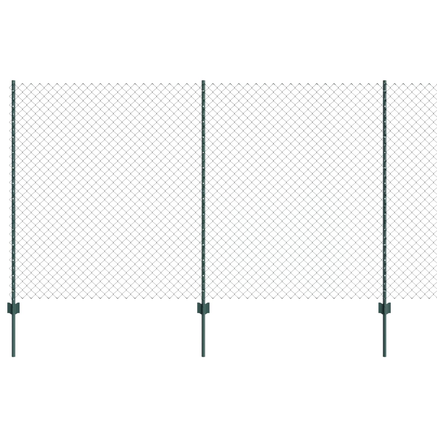 Recinzione con Posto Verde 1,4 x 10 m Acciaio e PVC