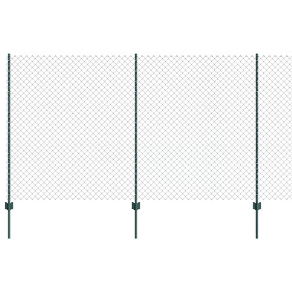 Recinzione con Posto Verde 1,4 x 10 m Acciaio e PVC