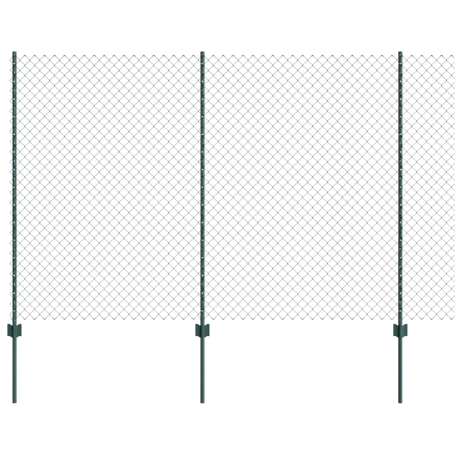 Recinzione con Posto Verde 1,5 x 10 m Acciaio e PVC