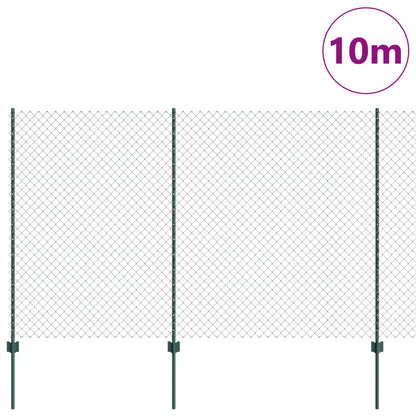 Recinzione con Posto Verde 1,5 x 10 m Acciaio e PVC