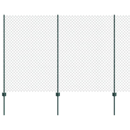 Recinzione con Posto Verde 1,6 x 10 m Acciaio e PVC