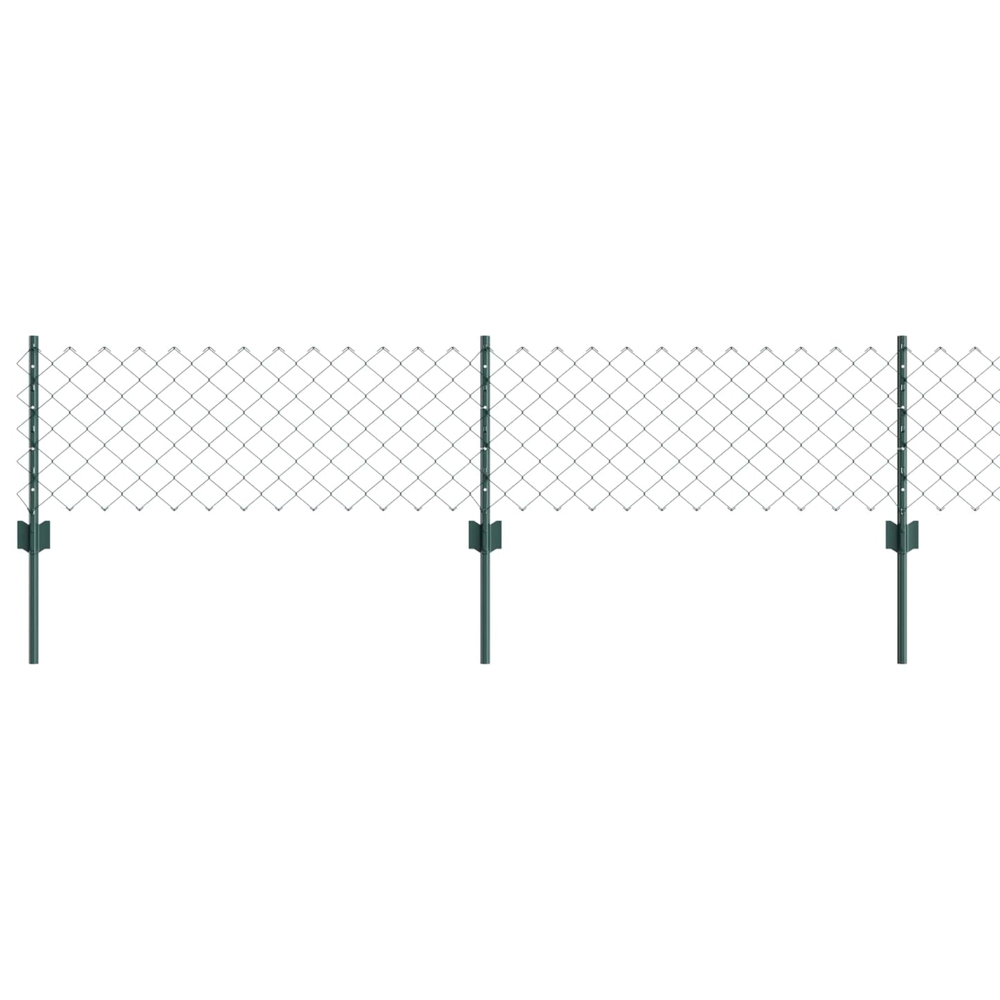 Recinzione con Posto Verde 0,4 x 10 m Acciaio e PVC