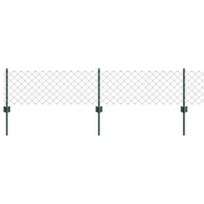 Recinzione con Posto Verde 0,4 x 10 m Acciaio e PVC