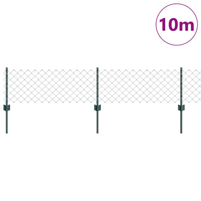 Recinzione con Posto Verde 0,4 x 10 m Acciaio e PVC