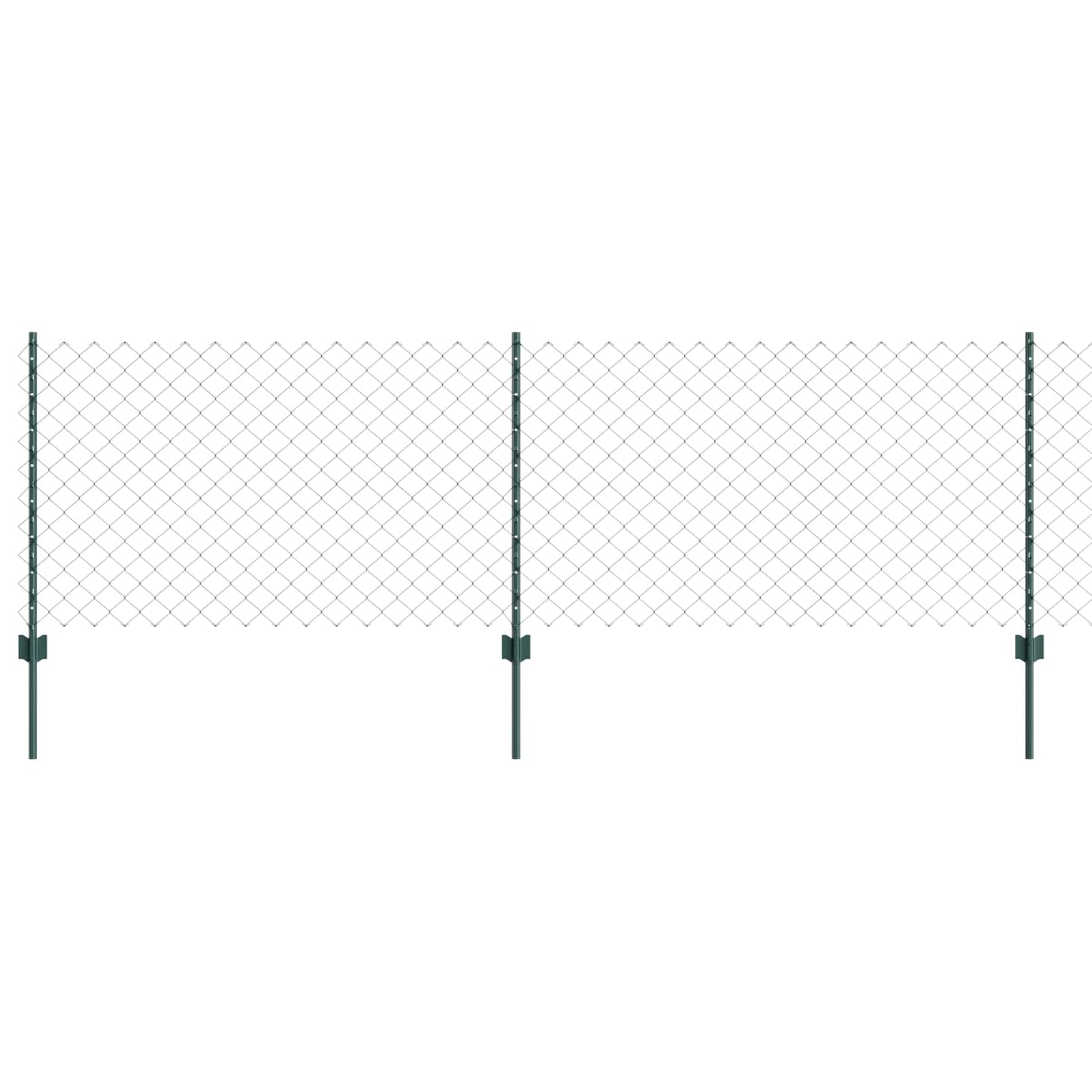 Recinzione con Posto Verde 0,8 x 10 m Acciaio e PVC