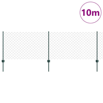 Recinzione con Posto Verde 0,8 x 10 m Acciaio e PVC