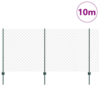 Recinzione con Posto Verde 1,2 x 10 m Acciaio e PVC