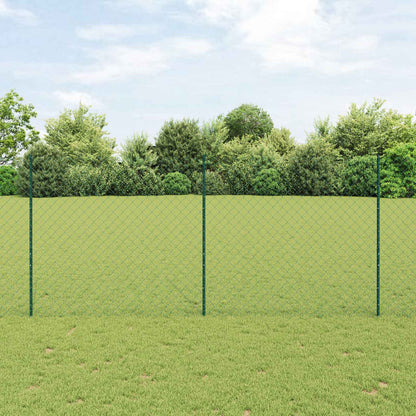 Recinzione con Posto Verde 1,4 x 10 m Acciaio e PVC