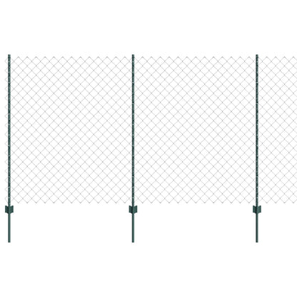 Recinzione con Posto Verde 1,4 x 10 m Acciaio e PVC