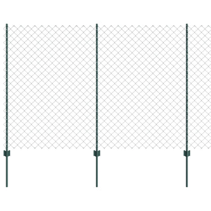 Recinzione con Posto Verde 1,5 x 10 m Acciaio e PVC