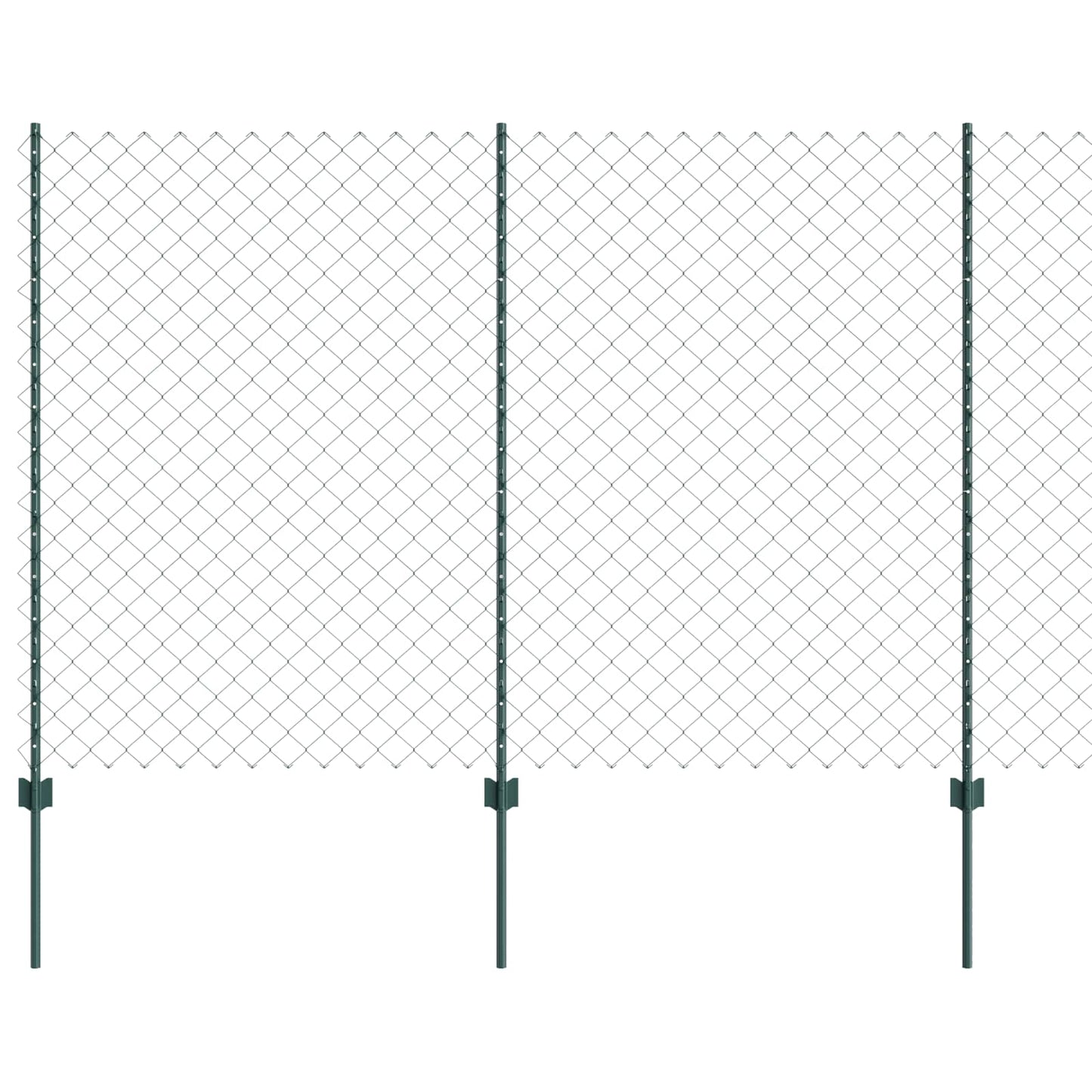 Recinzione con Posto Verde 1,6 x 10 m Acciaio e PVC