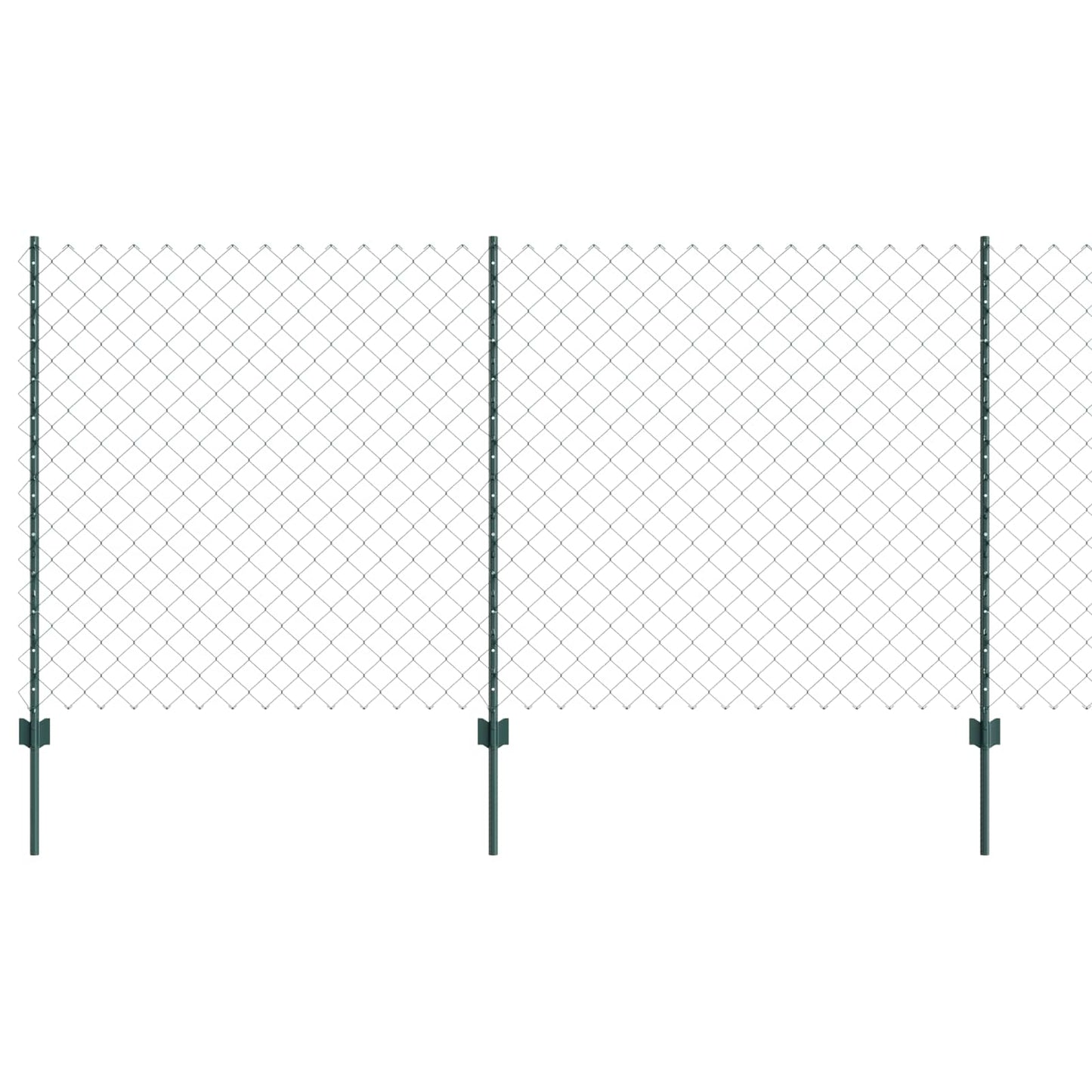 Recinzione con Posto Verde 1,2 x 25 m Acciaio e PVC
