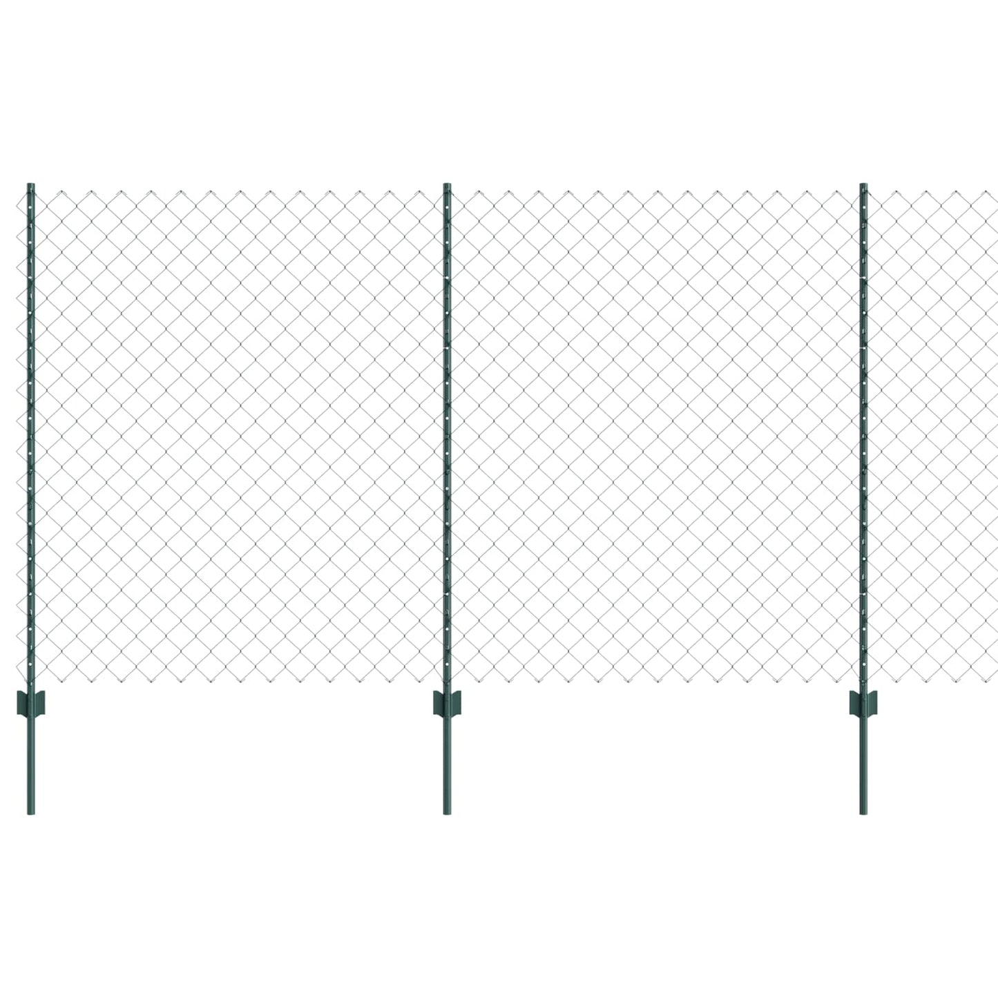 Recinzione con Posto Verde 1,4 x 25 m Acciaio e PVC
