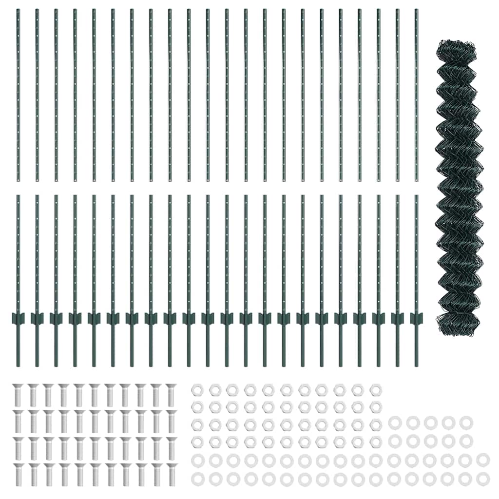 Recinzione con Posto Verde 1,5 x 25 m Acciaio