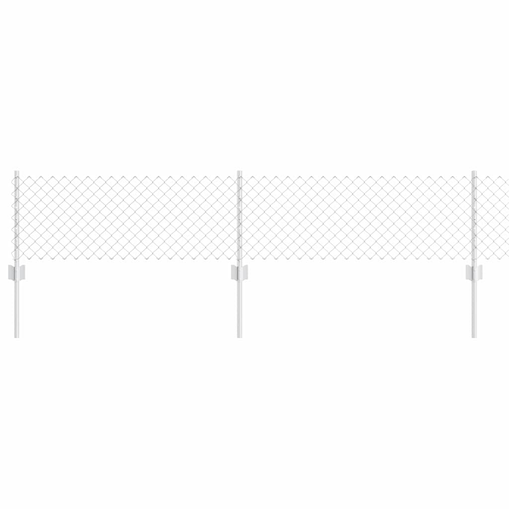 Recinzione con Posto Argento 0,4 x 10 m Acciaio