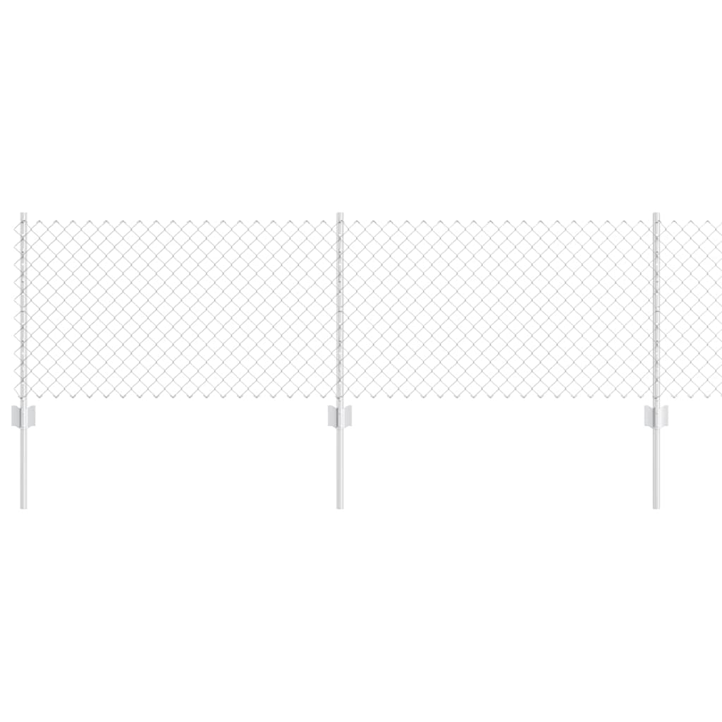 Recinzione con Posto Argento 0,6 x 10 m Acciaio