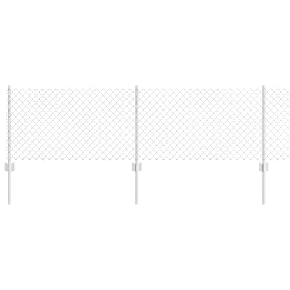 Recinzione con Posto Argento 0,6 x 10 m Acciaio