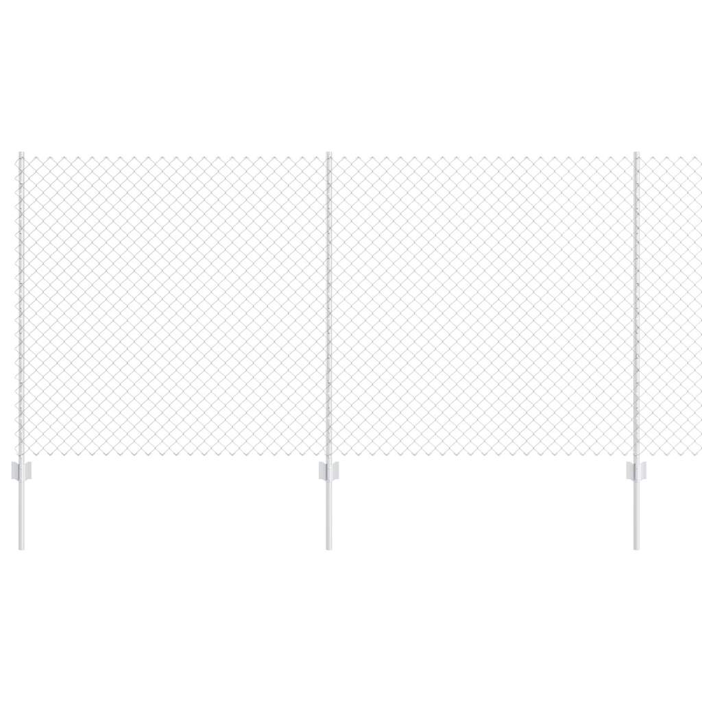 Recinzione con Posto Argento 1,2 x 10 m Acciaio