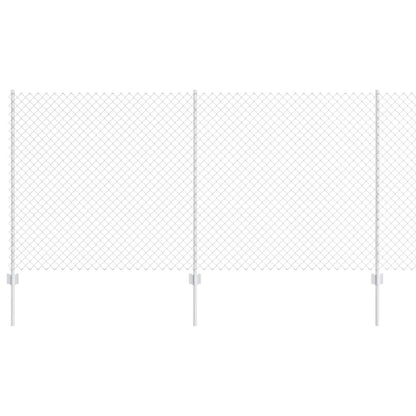 Recinzione con Posto Argento 1,2 x 10 m Acciaio