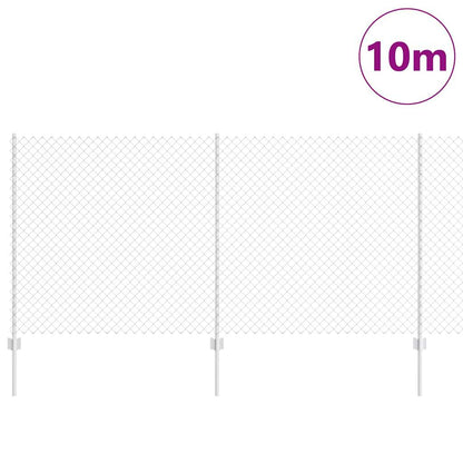 Recinzione con Posto Argento 1,2 x 10 m Acciaio