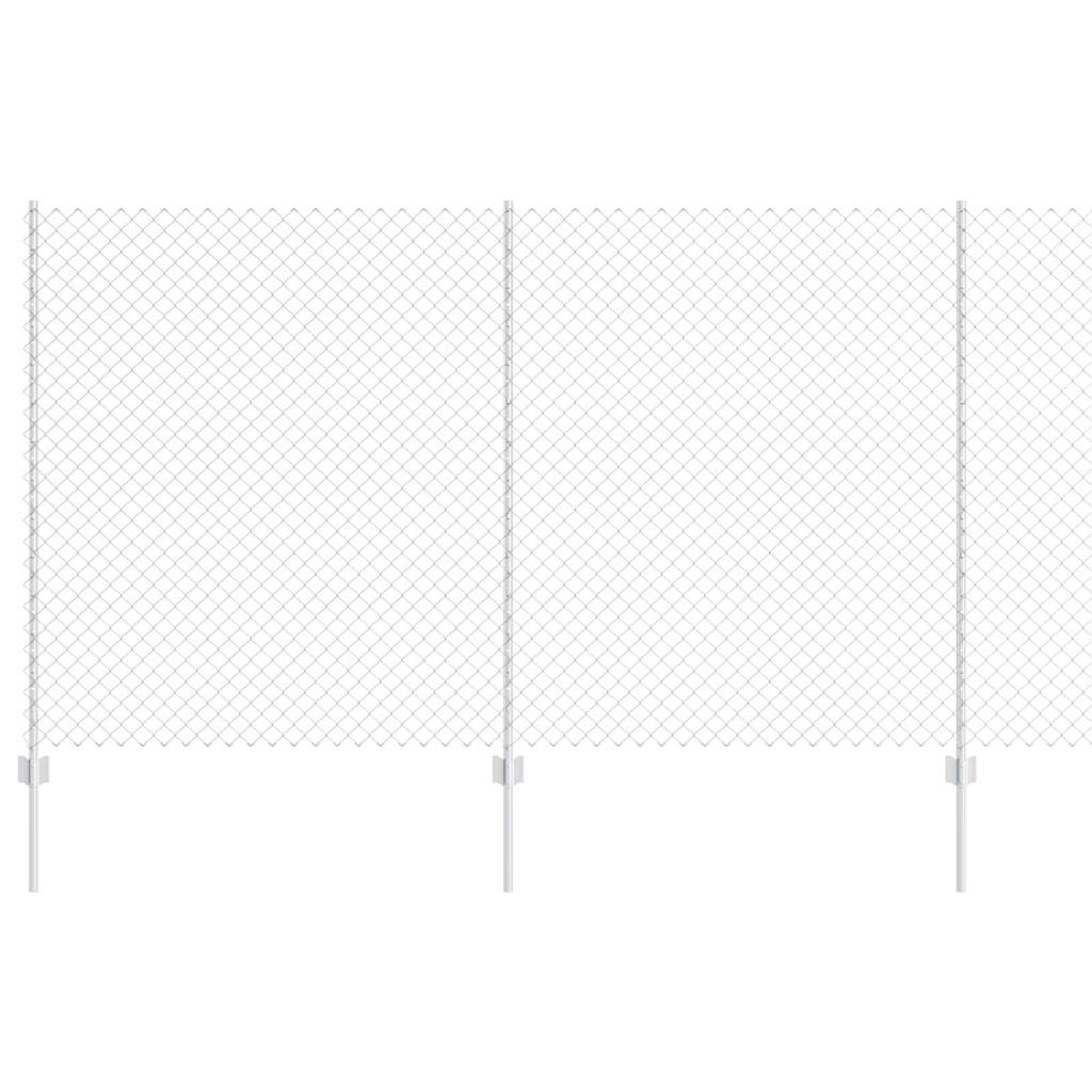 Recinzione con Posto Argento 1,4 x 10 m Acciaio