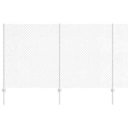 Recinzione con Posto Argento 1,4 x 10 m Acciaio