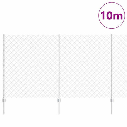 Recinzione con Posto Argento 1,4 x 10 m Acciaio