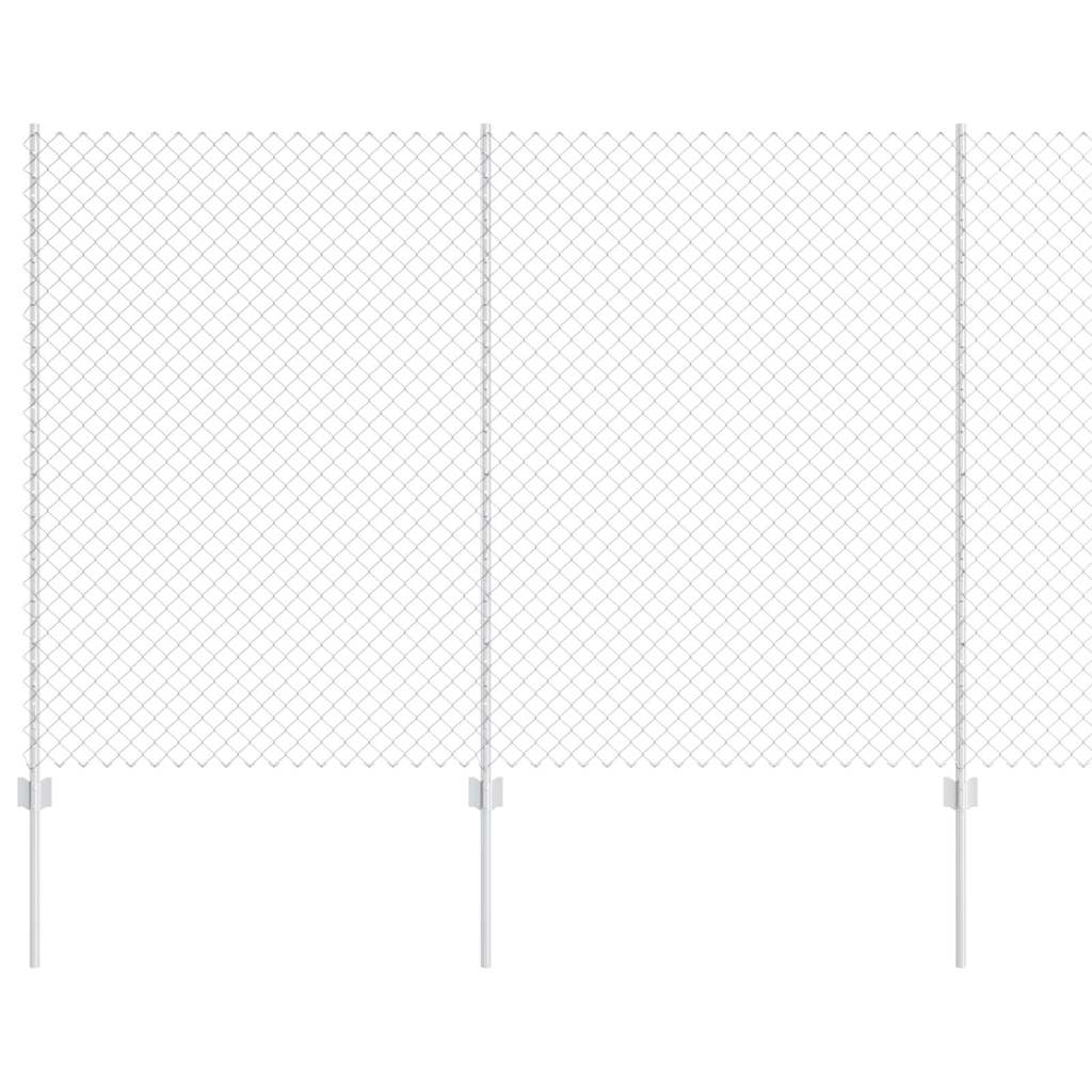 Recinzione con Posto Argento 1,5 x 10 m Acciaio