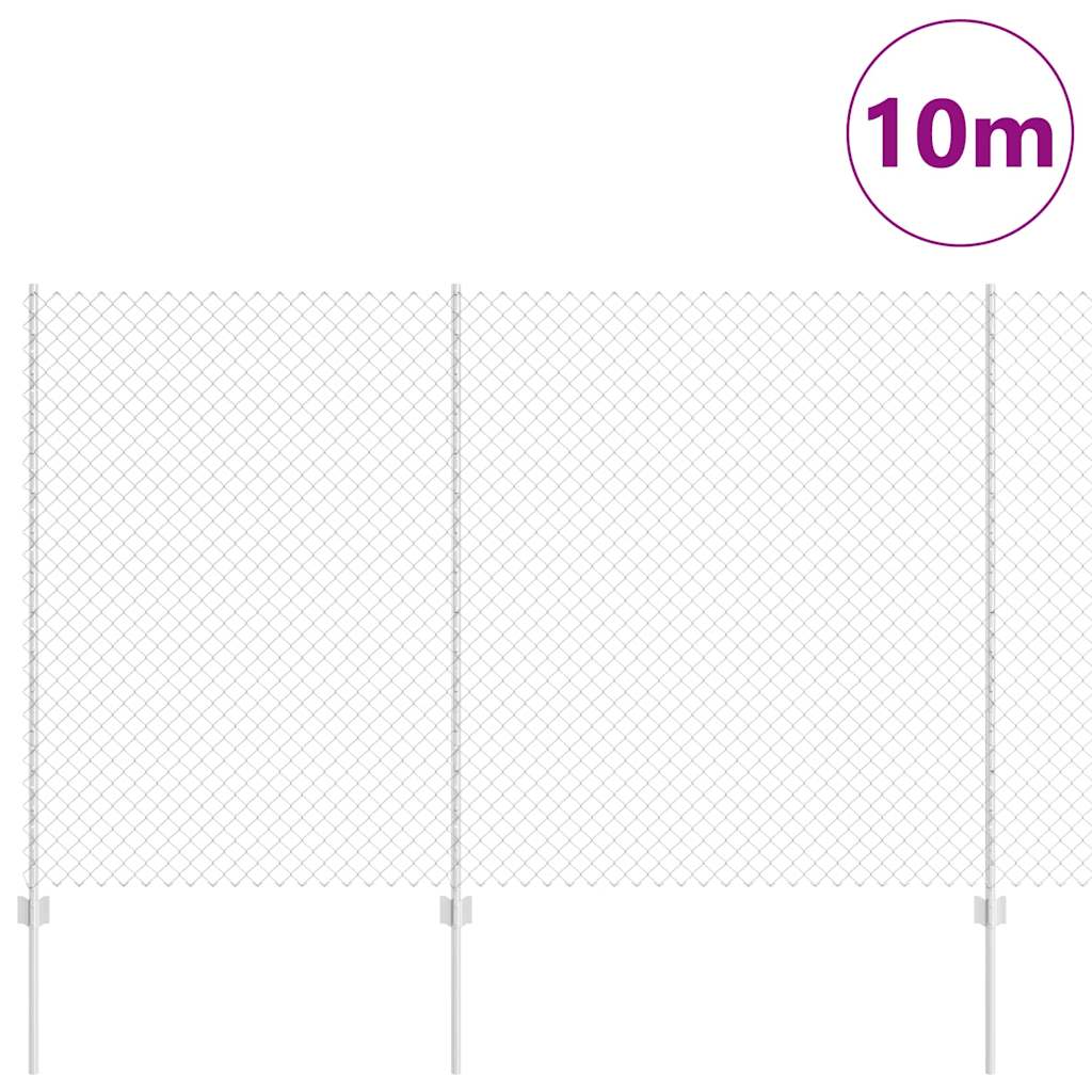 Recinzione con Posto Argento 1,5 x 10 m Acciaio